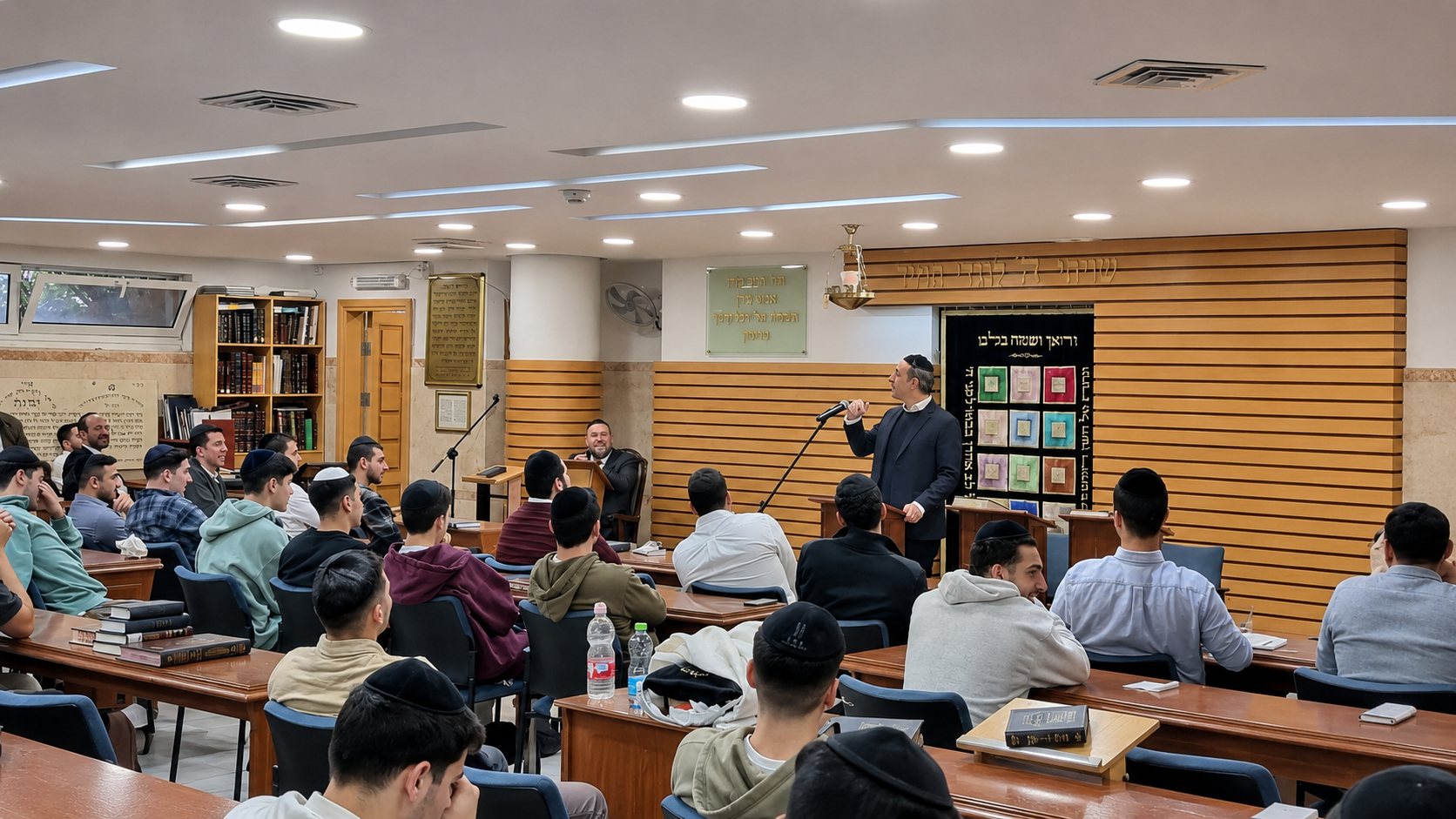 Mishmar & guest speakers at Yeshivat Lev Aharon