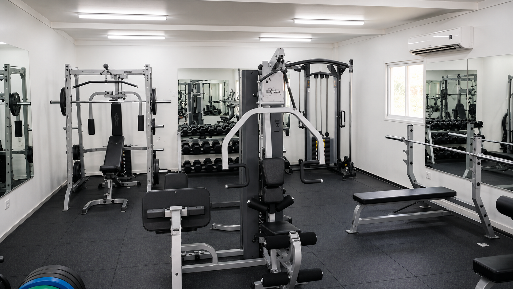 The Lev Aharon weight room and gym