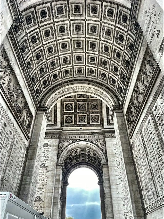A landmark arch visited on the overseas trip