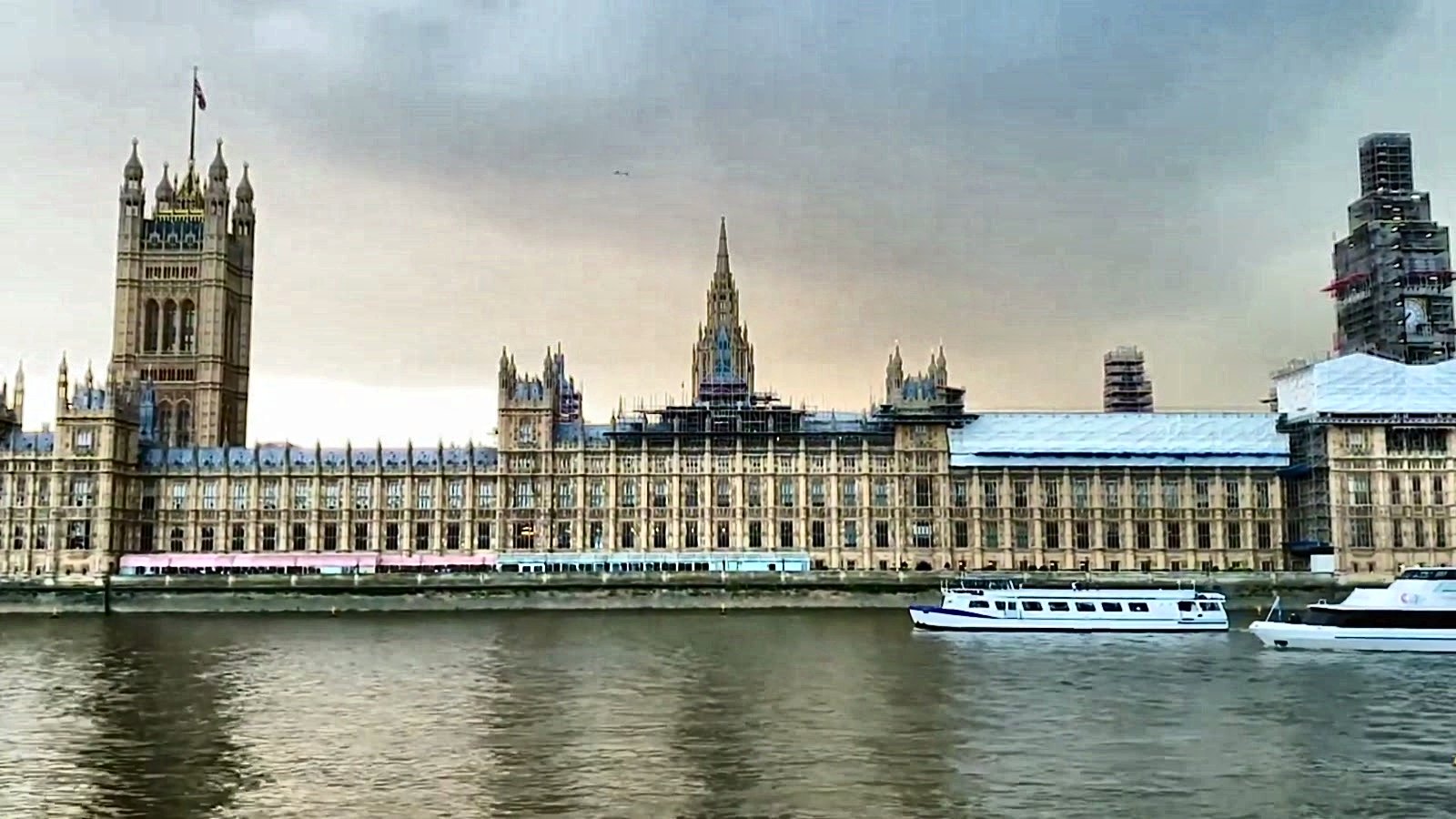 Parliament and the river on the London trip