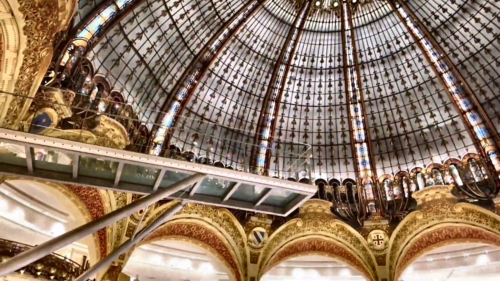 Talmidim visiting a landmark glass dome on the overseas trip