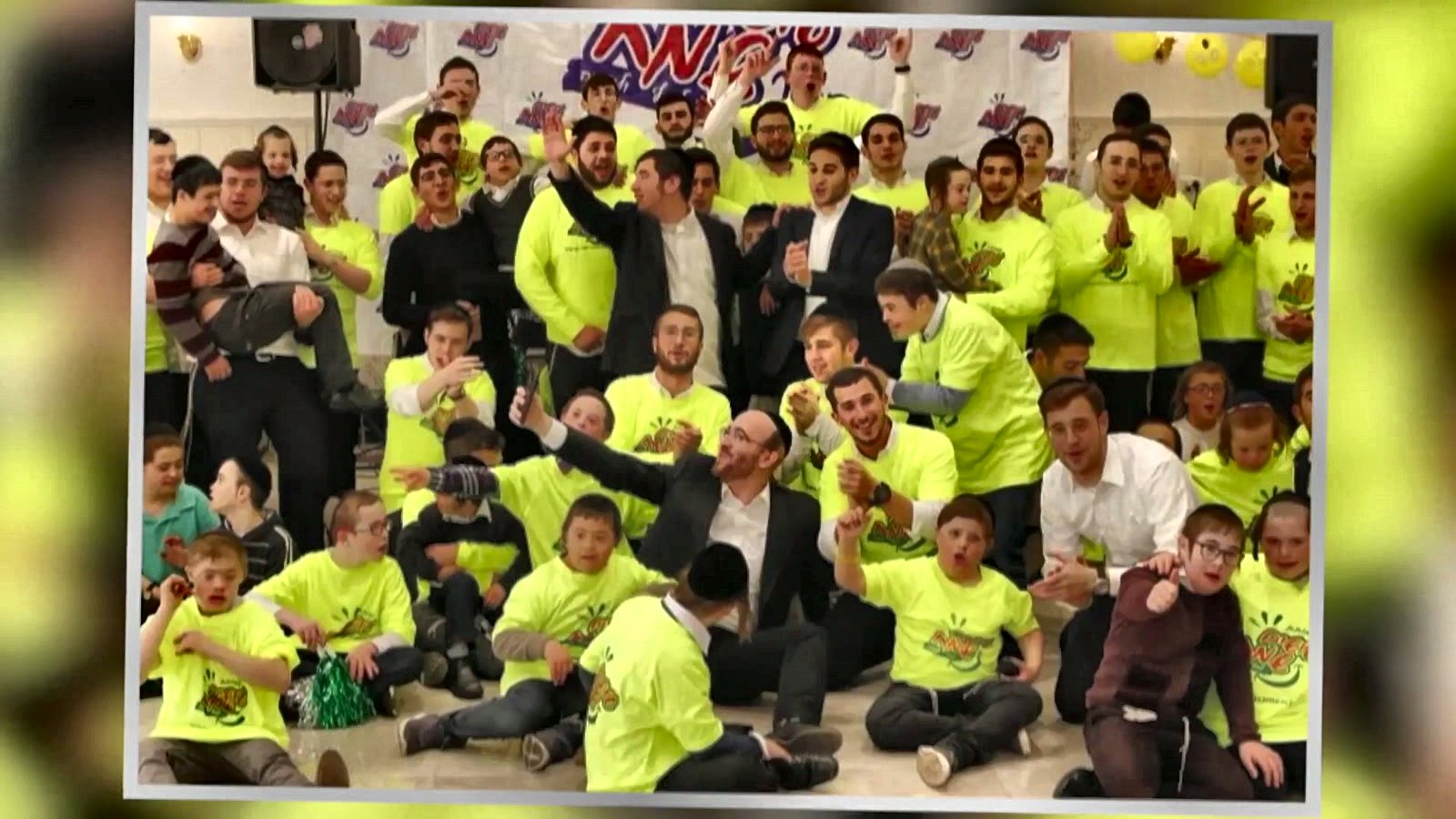 Talmidim celebrating together in costume